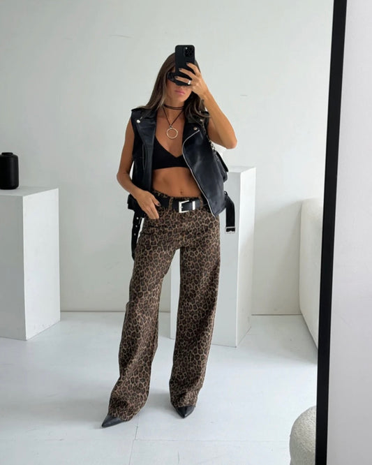 Wide leg Leopardo