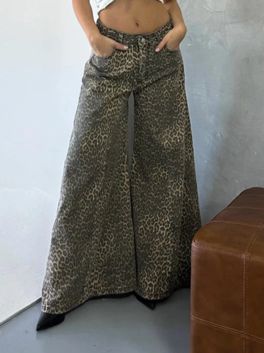 EXTRA WIDE LEG - animal print